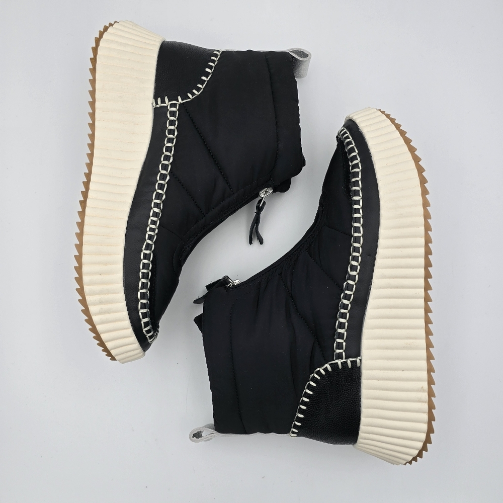 NWOT Dolce Vita Devlin Platform Zip-Up Sneakers, Black Nylon, Women's 8 - Picture 12 of 14